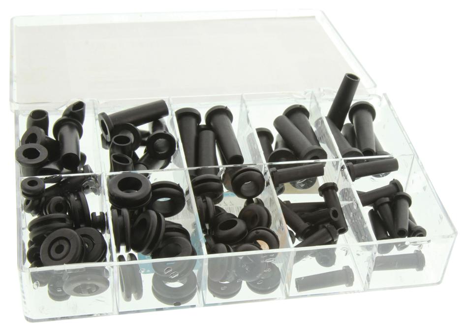 HOT KIT GROMMET KIT, 100 ASSORTED HELLERMANNTYTON