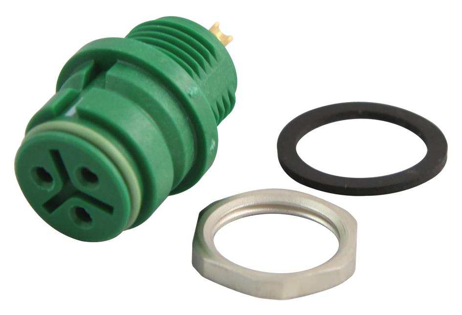 99-9128-70-08 SOCKET, PANEL, GREEN, 8WAY BINDER