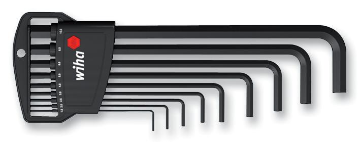 352H9B HEX L-KEY, LONG, SET IN HOLDER, 9-PC WIHA