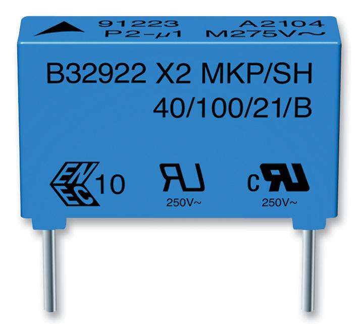 B32926C3225M000 CAP, 2.2µF, 305VAC, 20%, PP EPCOS