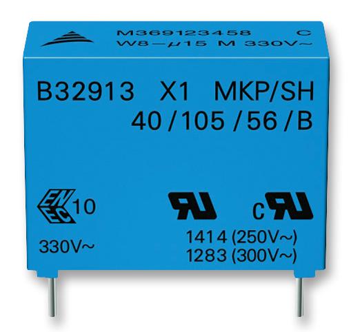 B32914A3105M000 CAP, 1µF, 20%, PP EPCOS