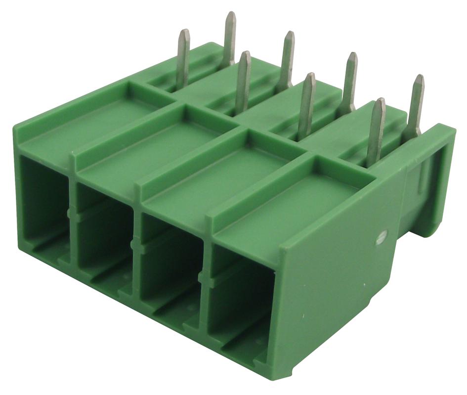 PC 4/4-G-7,62 HEADER, HORIZONTAL, 7.62MM, 4WAY PHOENIX CONTACT