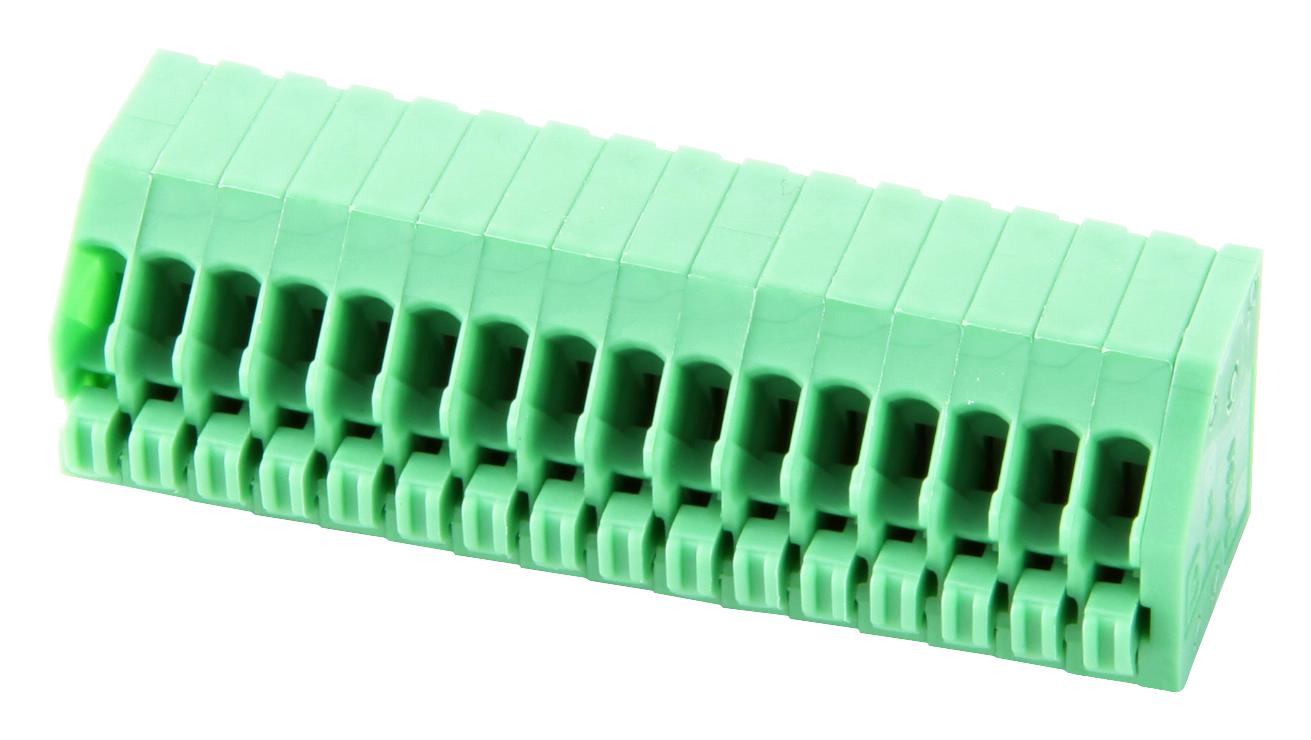 PTSA0,5/16-2,5-Z TB, WIRE TO BRD, 16POS, 20AWG PHOENIX CONTACT