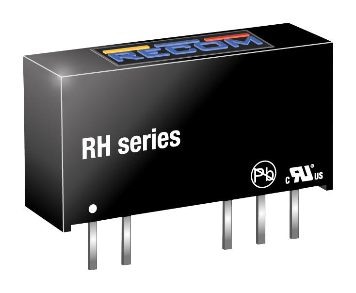 RH-2412D DC/DC, UNREG, 1W, +/-12V, DUAL RECOM POWER