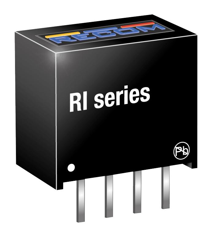 RI-0505S DC/DC, UNREG, 2W, 1KV, 5V, SIP4 RECOM POWER