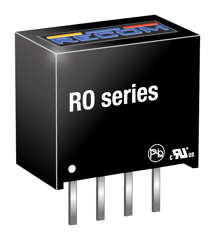 RO-3.312S DC/DC CONV, 1W, 12V, 0.083A, SIP RECOM POWER