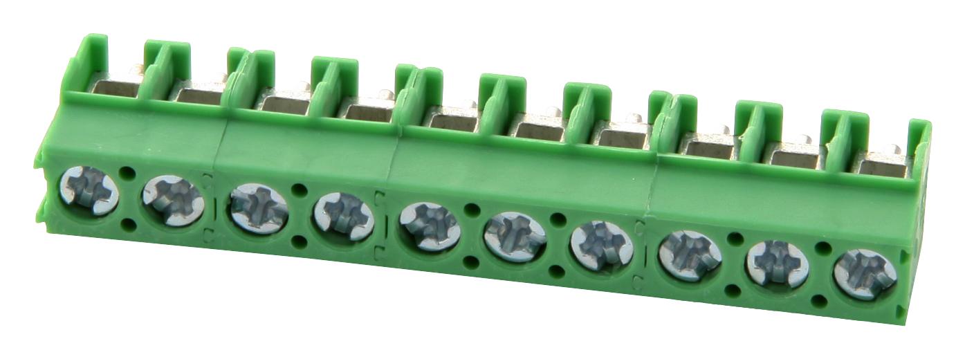 PT1,5/10-5.0-H TB, WIRE TO BRD, 10POS, 16AWG PHOENIX CONTACT
