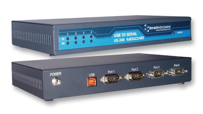 US-346 USB TO SERIAL, 4 PORT, RS422/485 BRAINBOXES