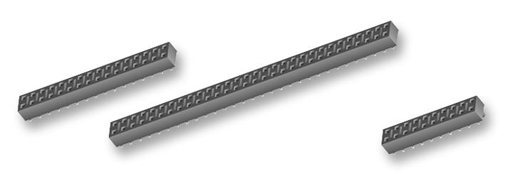 HLE-122-02-L-DV CONNECTOR, RCPT, 44POS, 2ROW, 2.54MM SAMTEC