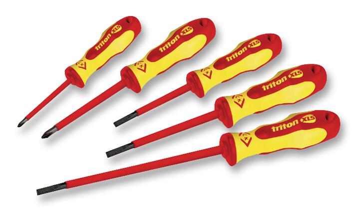 T4728 SCREWDRIVER TRITON XLS 5PC SET 1000V CK TOOLS
