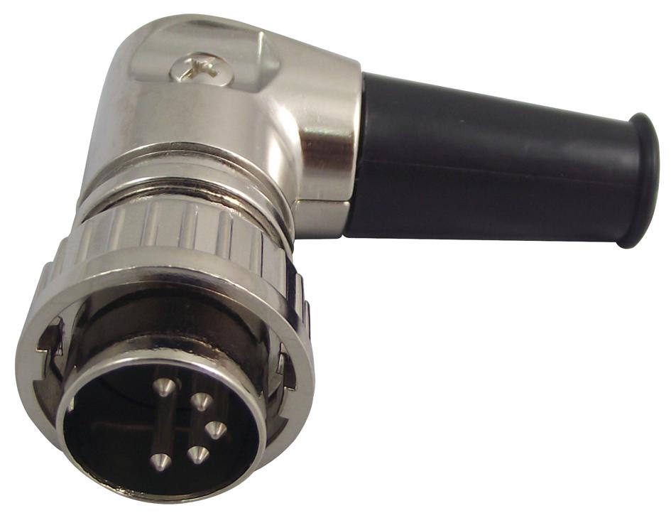 0134 05 PLUG, R/A, DIN, BAYONET, 5WAY LUMBERG