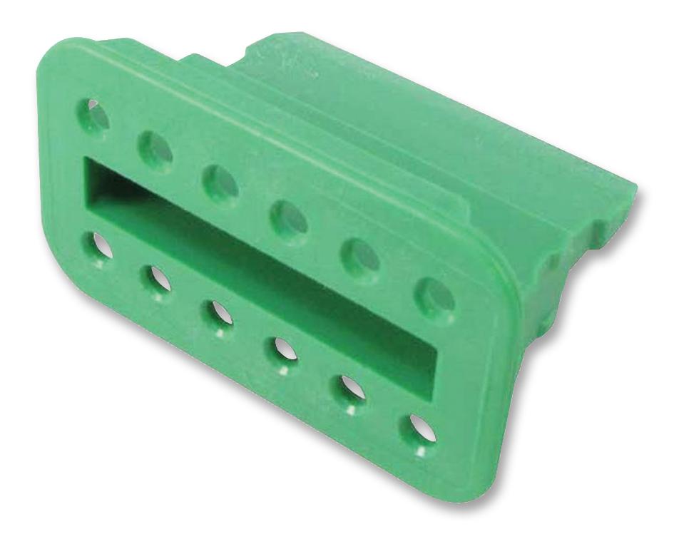 W12S-P012 WEDGELOCK, FOR DT PLUGS, GREEN, 12WAY DEUTSCH - TE CONNECTIVITY
