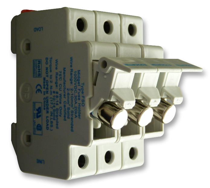 0091.0003 FUSE HOLDER, 10.3X38, 3P SCHURTER