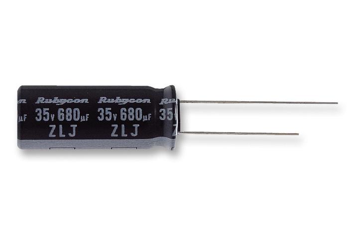 25ZLJ150M6.3X11 CAP, 150µF, 25V, 20% RUBYCON