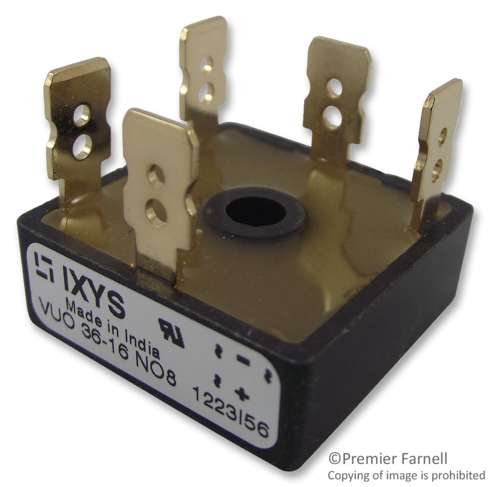 VUO25-16NO8 BRIDGE RECT, THREE, 20A, 1.6KV, PANEL IXYS SEMICONDUCTOR