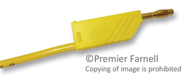 934059703 TEST LEAD, YELLOW, 250MM, 60V, 32A HIRSCHMANN TEST AND MEASUREMENT