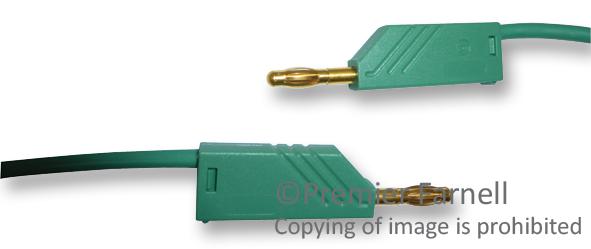934059704 TEST LEAD, GRN, 250MM, 60V, 32A HIRSCHMANN TEST AND MEASUREMENT