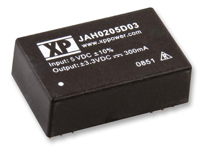 JAH0205S12 DC/DC CONVERTER, 2W, ONE 12V O/P XP POWER