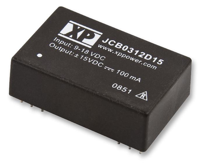 JCB0312D09 DC/DC CONVERTER, 3W, DUAL 9V O/P XP POWER