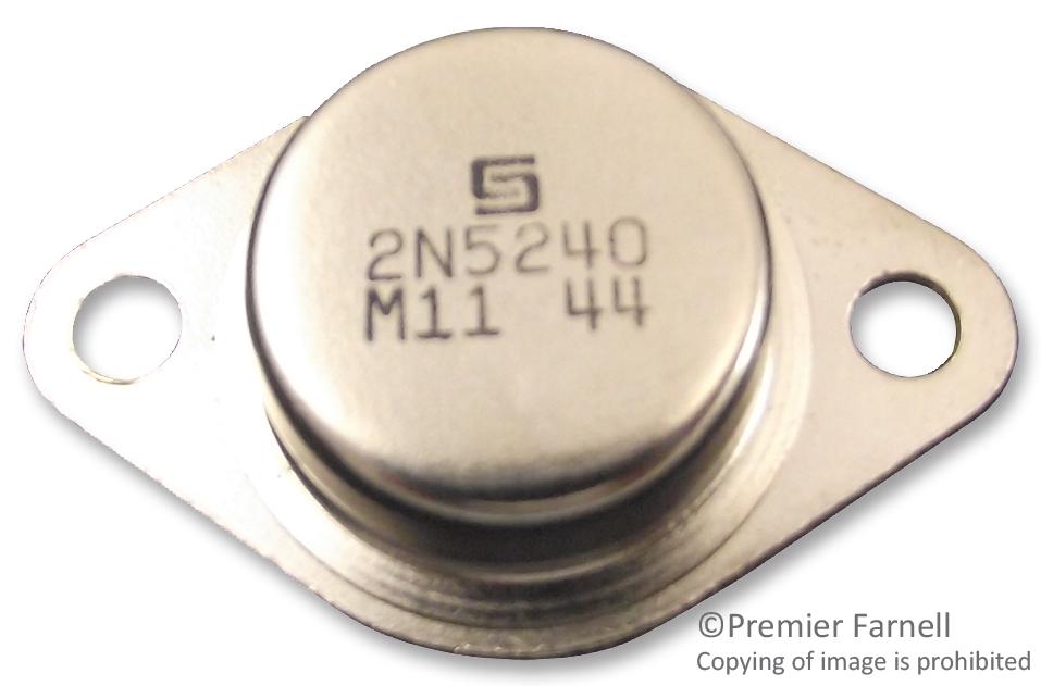 2N5240 TRANSISTOR,NPN,300V,5A,TO3 SOLID STATE