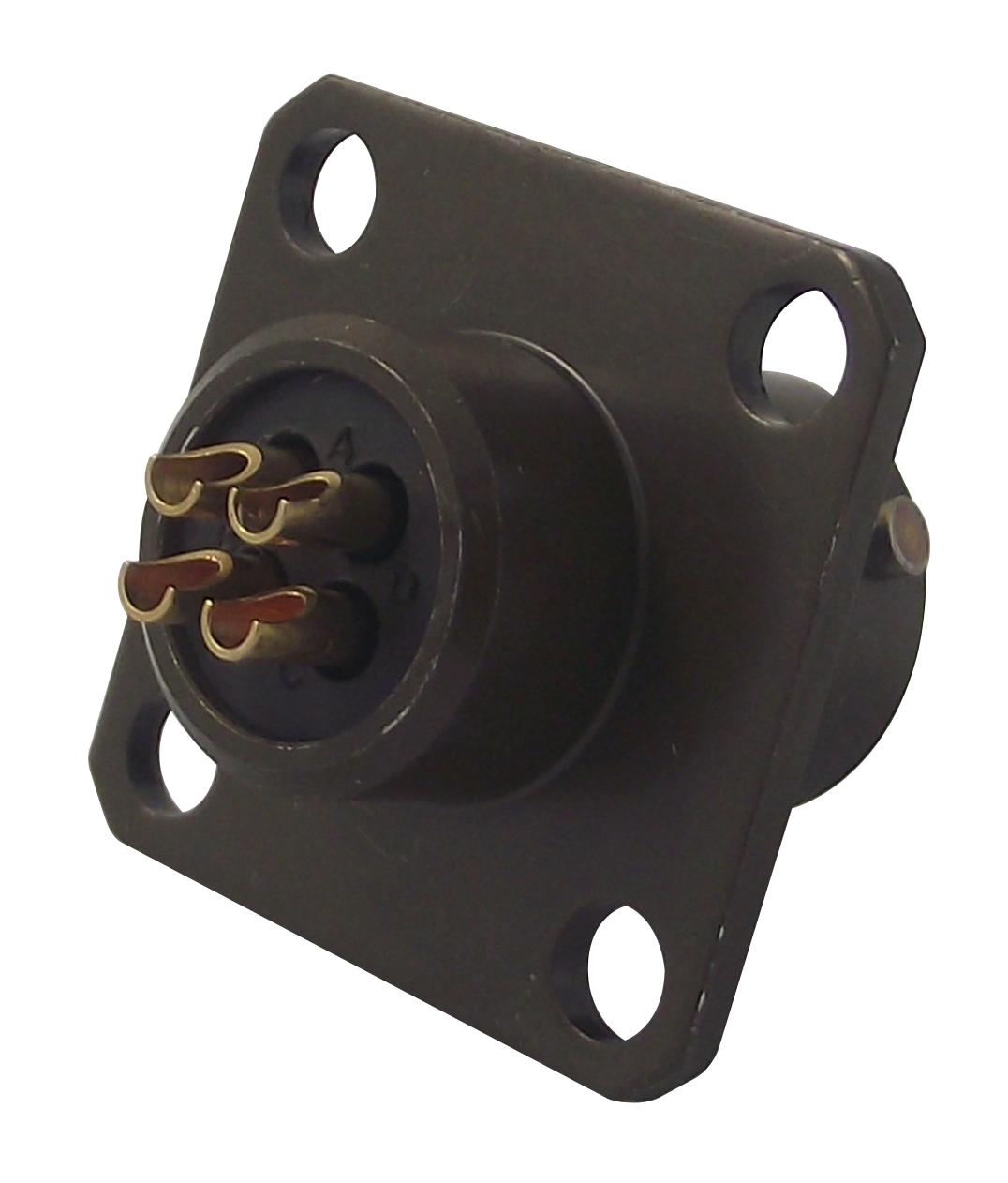 451 02E 84S 50 RECEPTACLE, SQ. FLANGE, 8-4, SKT AMPHENOL SOCAPEX