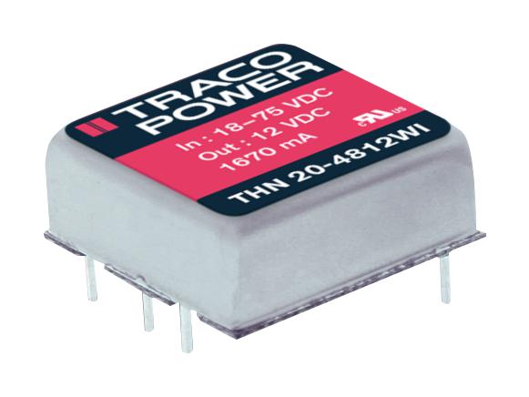 THN 20-2411WI DC/DC CONVERTER, 5V, 20W, DIP TRACO POWER