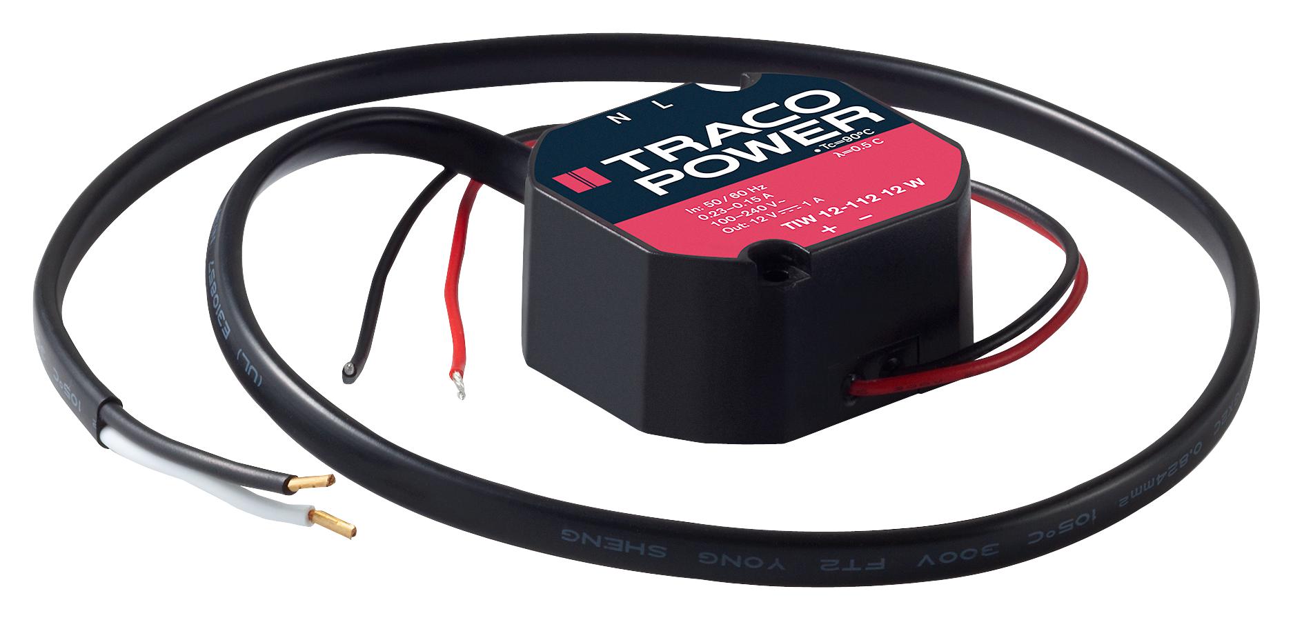 TIW 24-112 POWER SUPPLY, AC/DC, 24W, 12V, 2A TRACO POWER