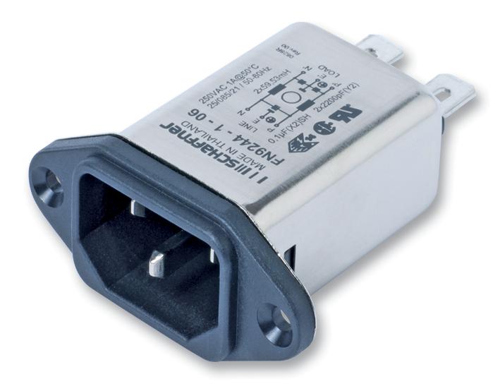 FN9244B-10-06 IEC INLET,FN9244, MEDICAL, 10A SCHAFFNER