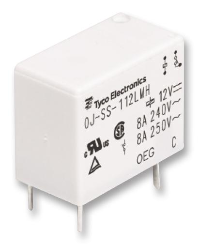 OJ-SH-112LMH2 RELAY, SPST-NO, 250VAC, 30VDC, 8A OEG - TE CONNECTIVITY