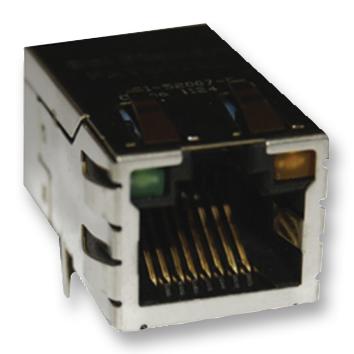SI-52007-F JACK, MAGNETICS POE+ 10/100, Y/G LED BEL MAGNETIC SOLUTIONS