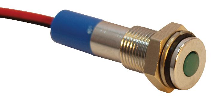 Q6F3CXXB24E INDIC LED FLUSH 6MM BLU 24VDC,IP67 APEM