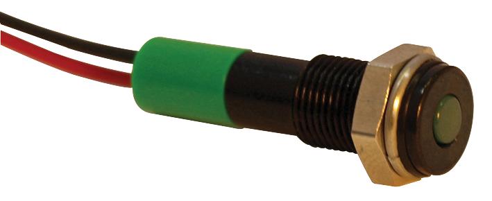 Q6F3BXXG12E INDIC LED FLUSH 6MM GRE 12VDC,IP67 APEM