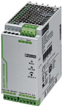 QUINT-PS/3AC/24DC/20 PSU, DIN RAIL, 24V, 20A PHOENIX CONTACT