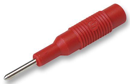 973600101 PLUG, 2MM TO 4MM, RED, MLS HIRSCHMANN TEST AND MEASUREMENT