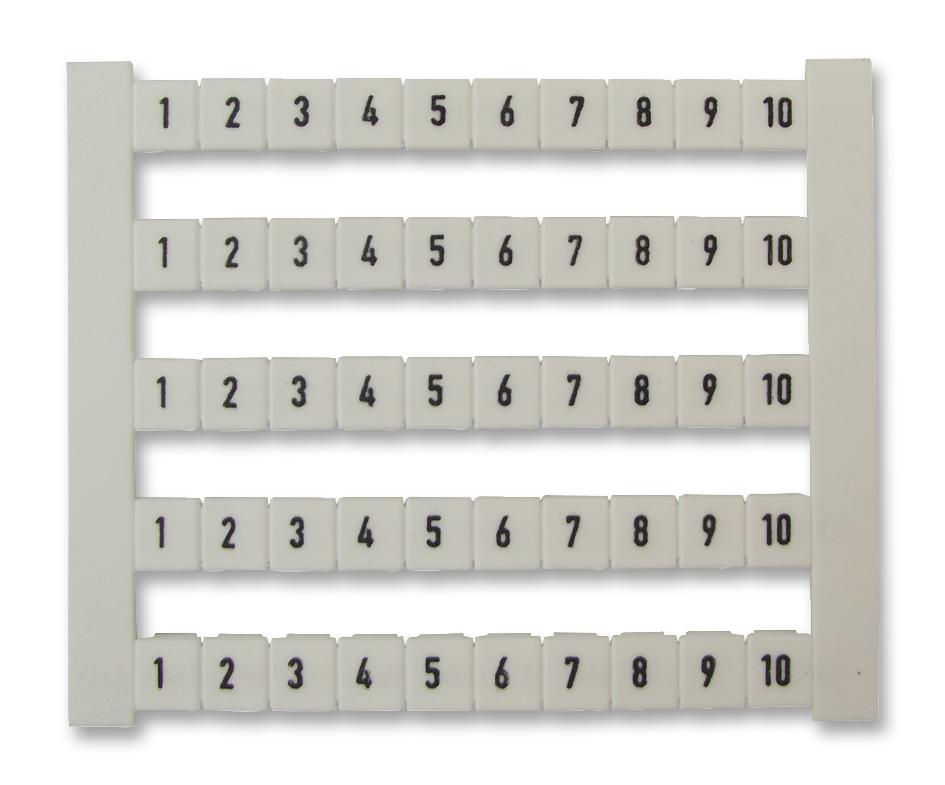 0523060001 TERMINAL BLOCK MARKER, 1-10, 5MM WEIDMULLER
