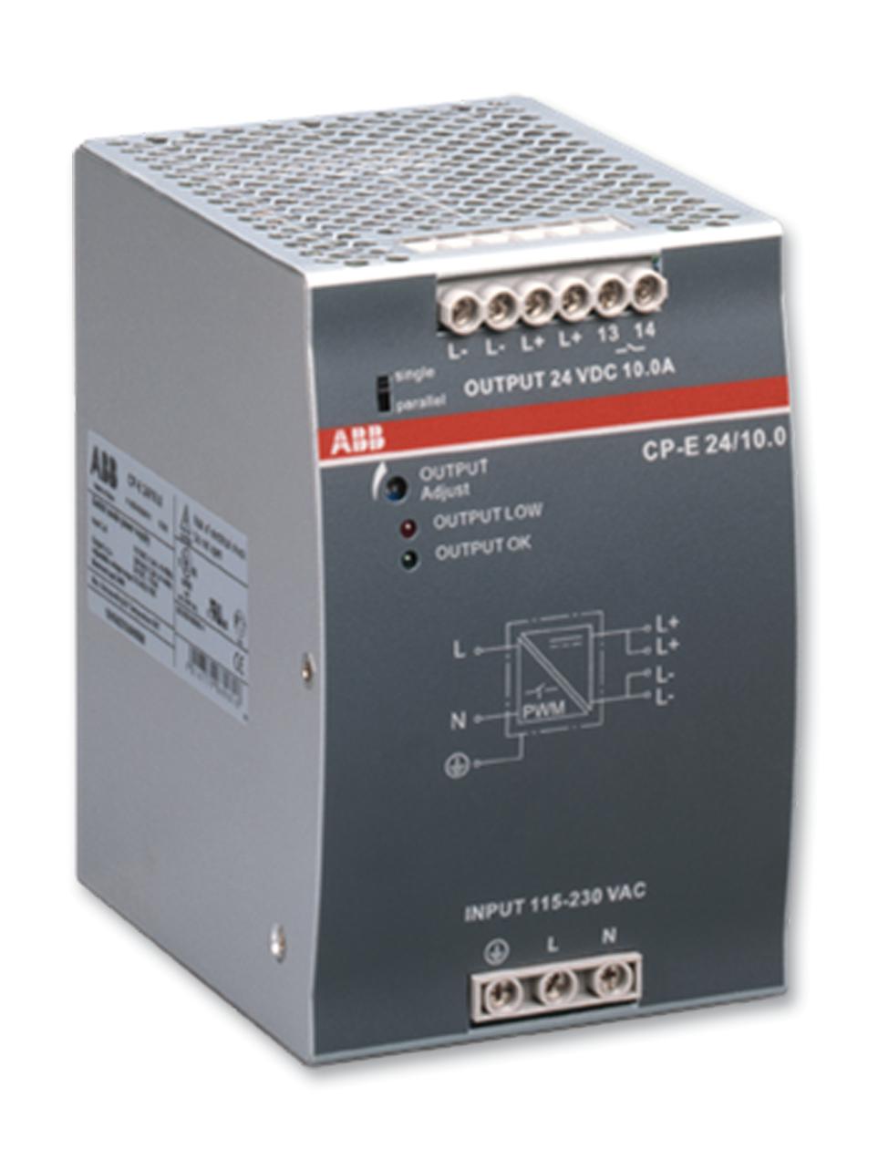 1SVR427035R0000 PSU, DIN RAIL, 240W, 24V 10A ABB