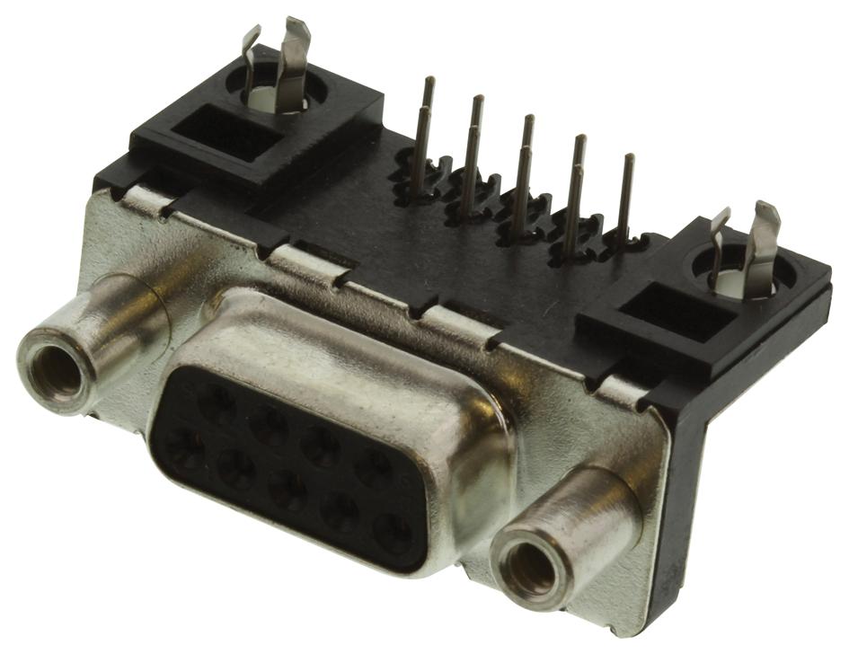 D09S13A4GV00LF CONNECTOR, D SUB, JACK, 9WAY, R/A PCB AMPHENOL ICC