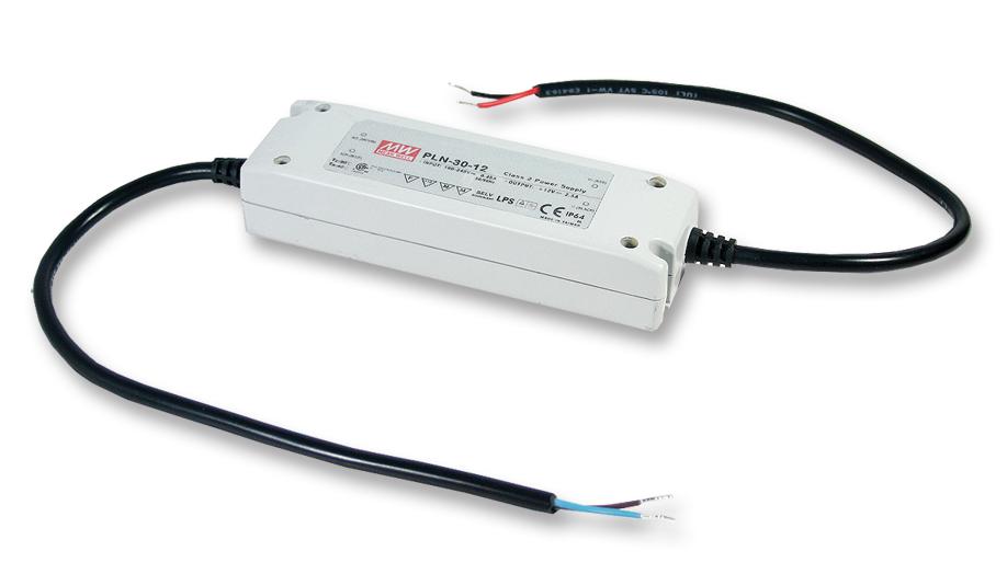 PLN-30-24 LED DRIVER, AC-DC, CC, 1.25A, 24V MEAN WELL