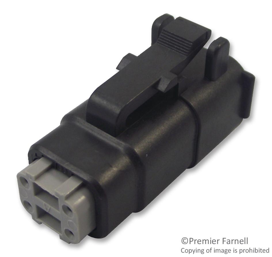 DTMH06-4SA AUTOMOTIVE HOUSING, PLUG, 4POS, 7.5A DEUTSCH - TE CONNECTIVITY