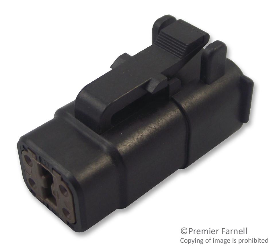 DTMH06-4SD AUTOMOTIVE HOUSING, PLUG, 4POS, 7.5A DEUTSCH - TE CONNECTIVITY