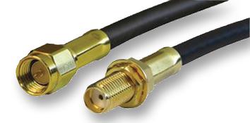 135110-02-06.00 CABLE ASSY, RG-174, BLACK, 6IN AMPHENOL RF