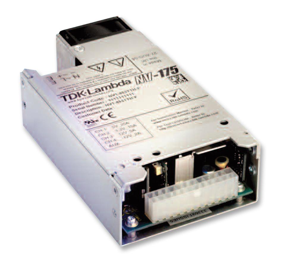 NV1-4G5FF PSU, N175 SER, 5V/3.3V, 15V, 175/180W TDK-LAMBDA