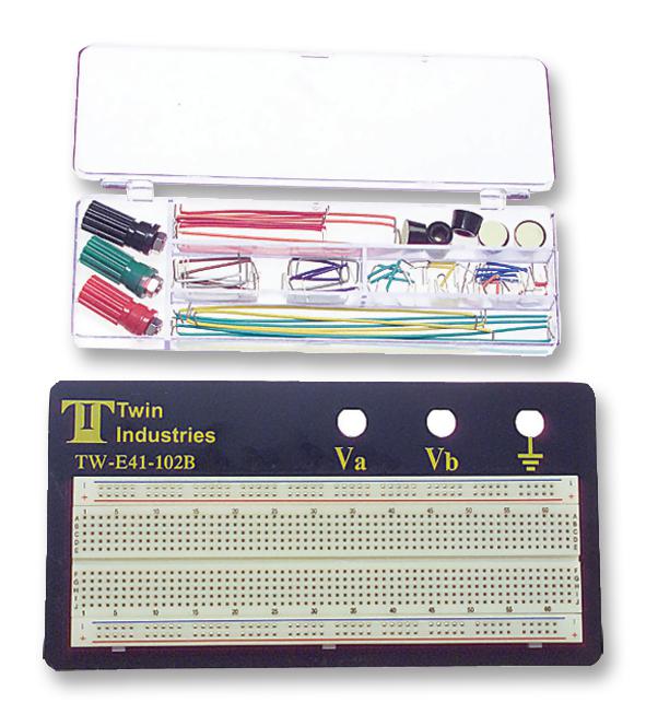 TW-E41-102B BREADBOARD, SOLDERLESS, 2.14" X 6.5" TWIN INDUSTRIES
