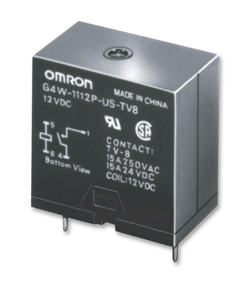G4W1112PUSTV8 DC12 RELAY, SPST-NO, 250VAC, 12VDC, 15A OMRON