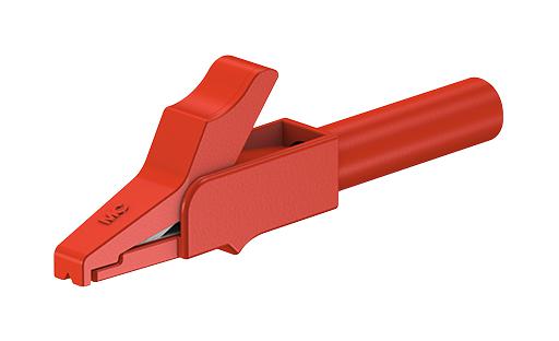 24.0157-1 CROCODILE CLIP, 4MM, RED, PK5 STAUBLI