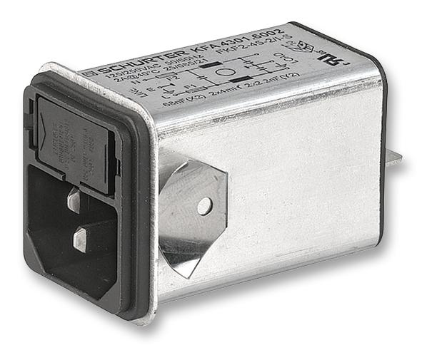 4301.6012 INLET FILTER, IEC, SNAPIN, 1POLE, 2A SCHURTER