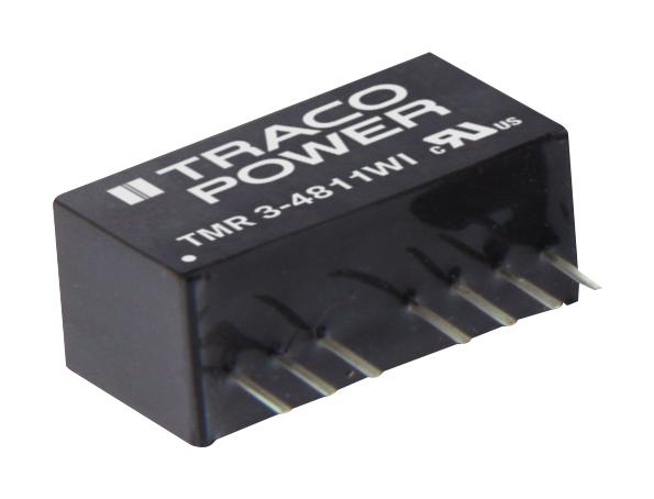 TMR 3-1212WI. DC/DC CONVERTER, 12V, 3W, SIP TRACO POWER