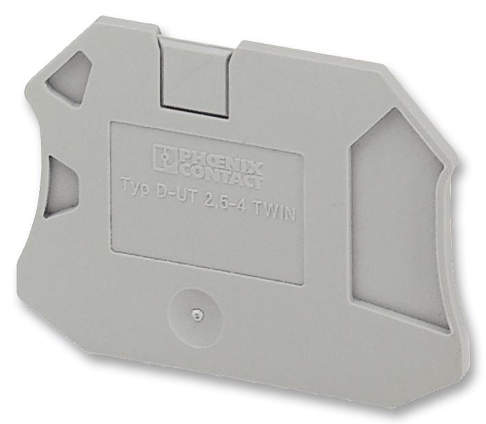 3047141 END COVER, FOR UT2,5-MT, GREY PHOENIX CONTACT