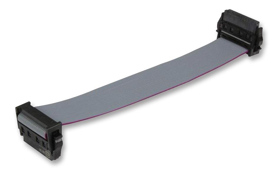 33 15 243 0200 002 RIBBON CABLE, IDC, GREY, 200MM, 6WAY HARTING