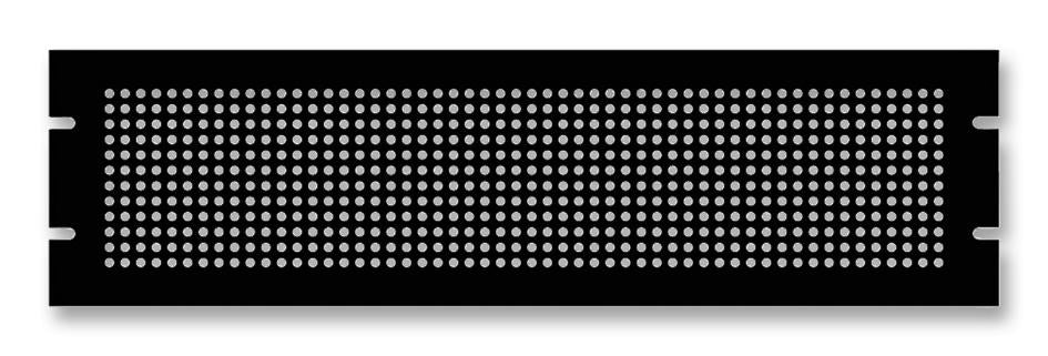 PPFS19001BK2 PANEL, STEEL, BLACK, 1U, PERFORATED HAMMOND